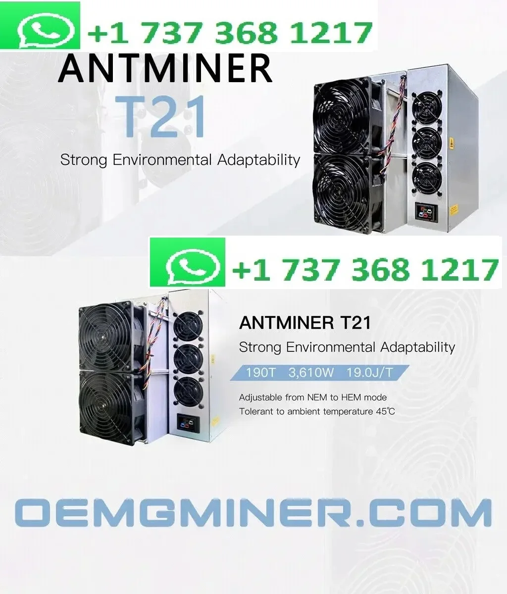 Direct From Factory New Original Antminer T21 190T 3610W Algorithm SHA-256 Bitmain mining BTC Bitcoin Miner