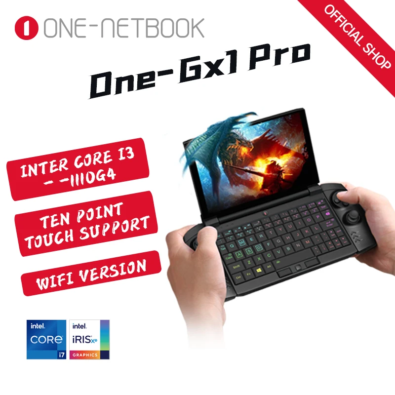 One Netbook One GX 1 Pro Gaming Laptop Gen11 Intel Core i3-1110G4 RAM 16G + 512G SSD Mini PC Win11 Touch Screen Notebook