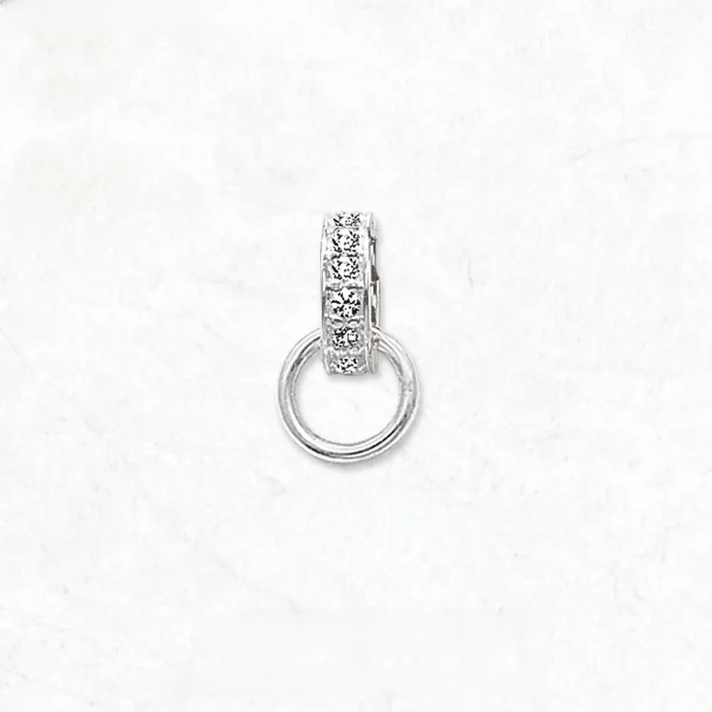 Białe CZ Pave Charms Carriers 925 Sterling Silver Summer Brand New Europe Modna biżuteria na prezent dla kobiet i dziewcząt — zdjęcie 2