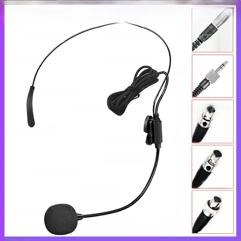 Mikrofon zestawu słuchawkowego z podwójną głowicą ucha dookólny pojemnościowy mikrofon nagłowny do systemu bezprzewodowego Sennheiser Shure AKG MiPro Samson — zdjęcie produktu 7