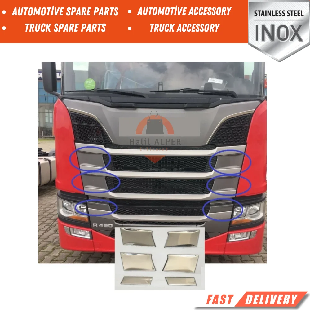 For Scania R 450 Grill Edge Chrome happy truck parts high quality satisfaction fast shipping