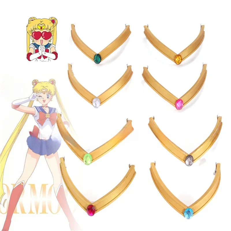 Księżyc Tsuking Usagi Mars Chibichibi księżyc jowisz EVA G nakrycia głowy pałąk Tiara Cosplay akcesoria — zdjęcie 2