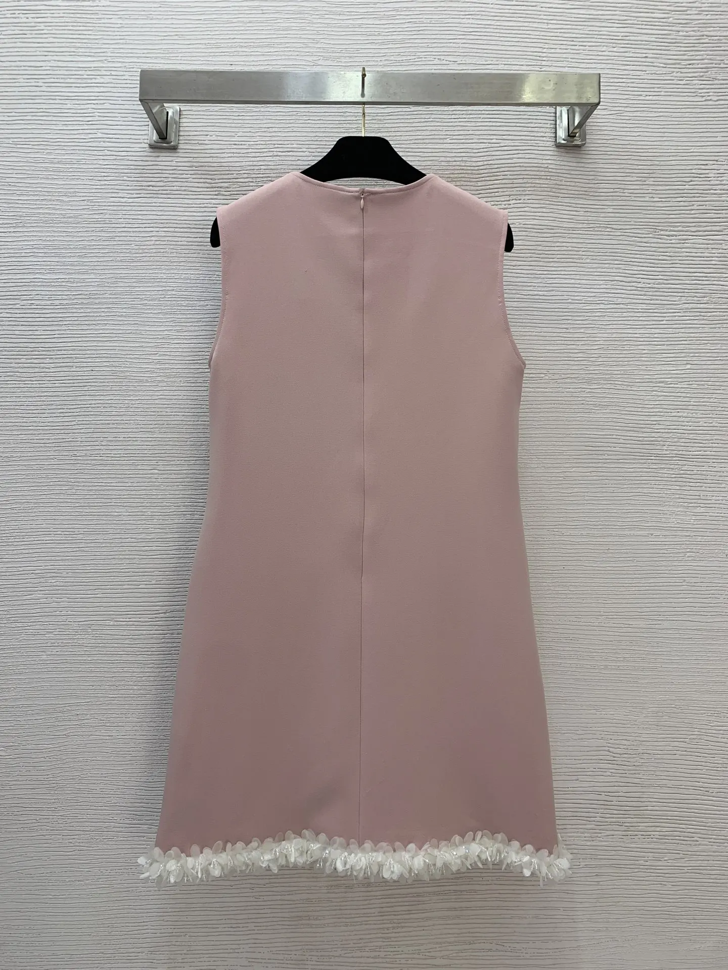 

New Early Autumn Bow Lace Trim Slim Fit Exquisite Sleeveless Vest Dress