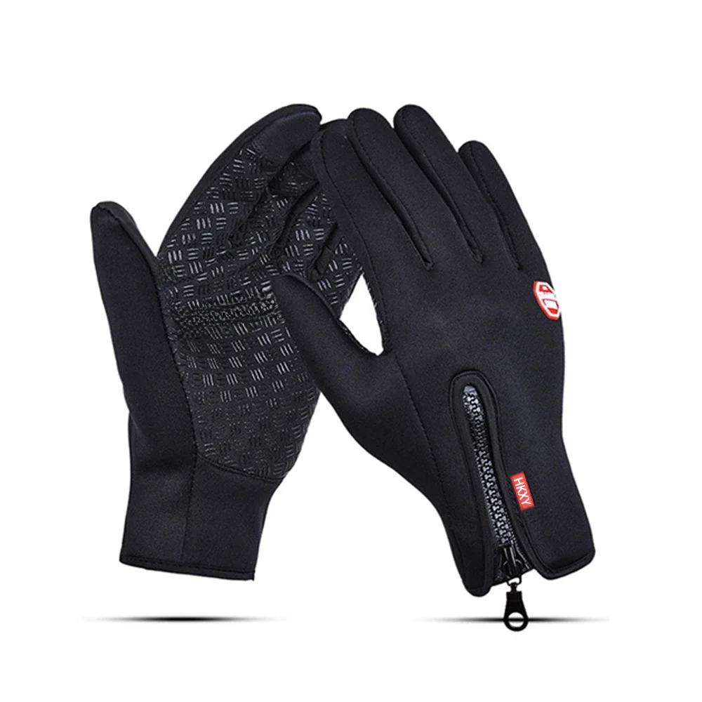 AliExpress Sports Gloves Autumn Winter Men Women Motorcycle Fleece Zipper Touch Screen Warm Waterproof Cycling