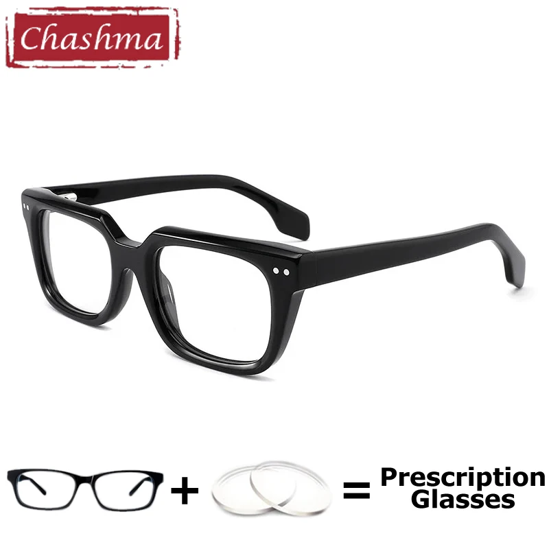 

Chashma Acetate Optical Prescription Glasses Thick Frame Spring Hinge Temple Anti Reflection Lenses Women Reading Eyewear