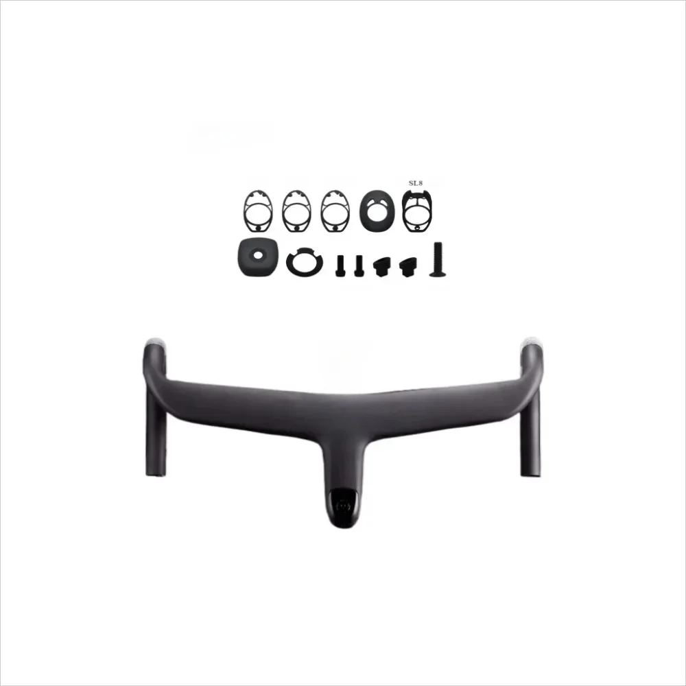 AliExpress ECIOSL Carbo handlebar carbon stem Internal Cable Routing Road Bicycle Handlebar Cockpit Di2 color changing laser