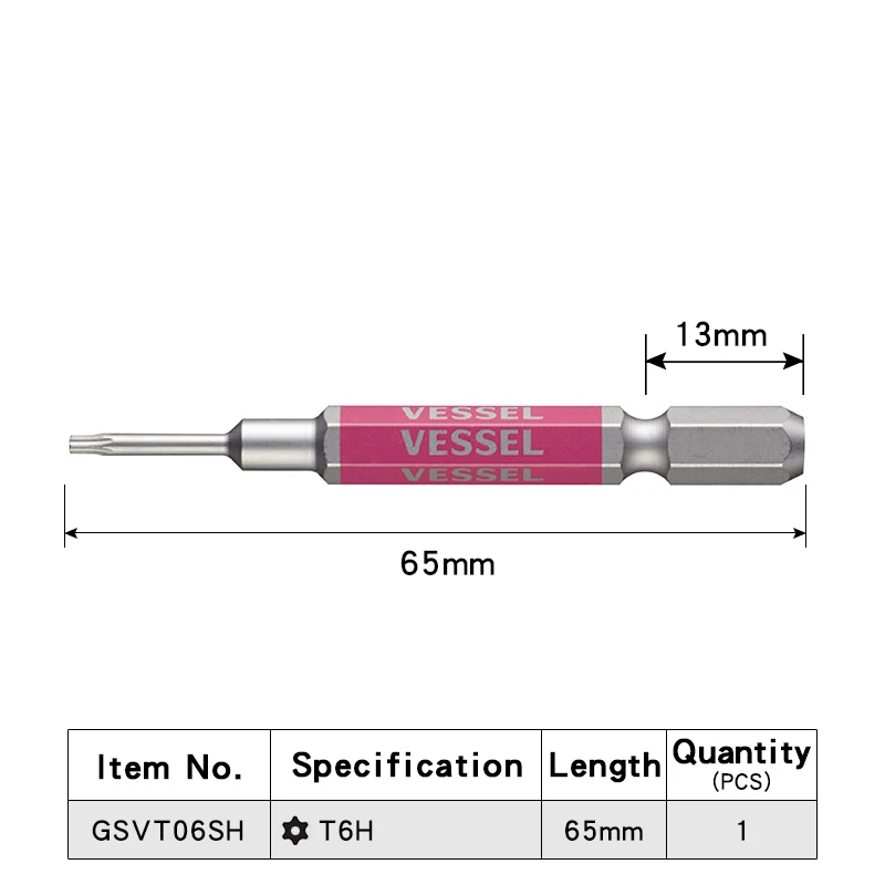 Kooliwei 1/4'' Magnetic Torx Screwdriver Bit Set GSVT Series