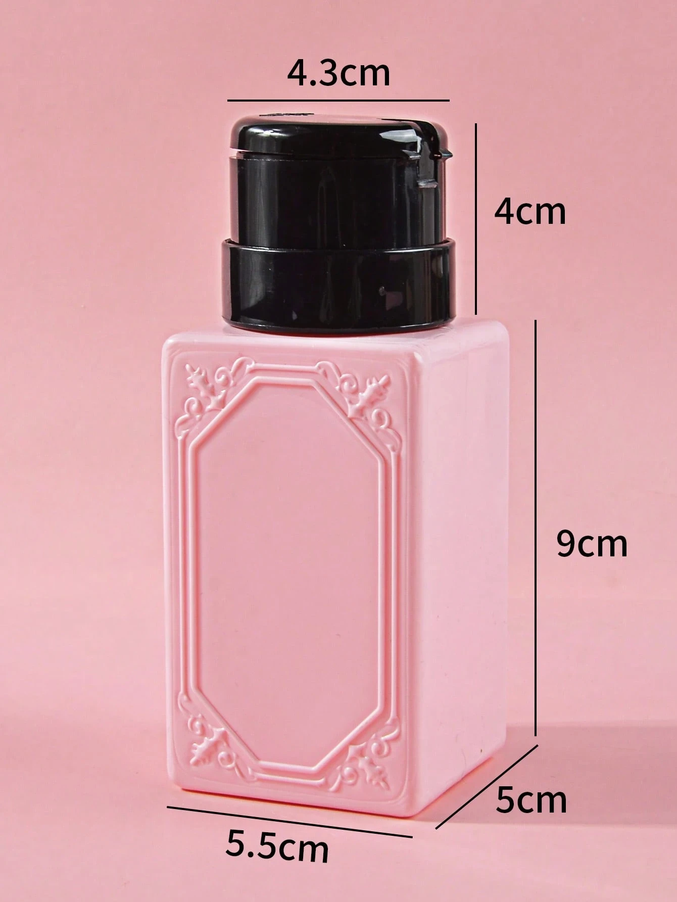 قطعة واحدة من زجاجة إزالة طلاء الأظافر بالضغط الوردي من كليمنونة - أداة مانيكير محمولة للاستخدام المنزلي في صالونات تزيين الأظافر #5