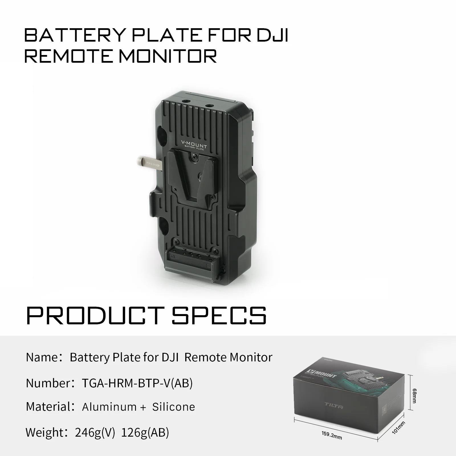 TILTA TGA-HRM-BTP Gold / V Mount แผ่นแบตเตอรี่สําหรับ DJI High-Bright Remote Monitor สําหรับ DJI Transmission