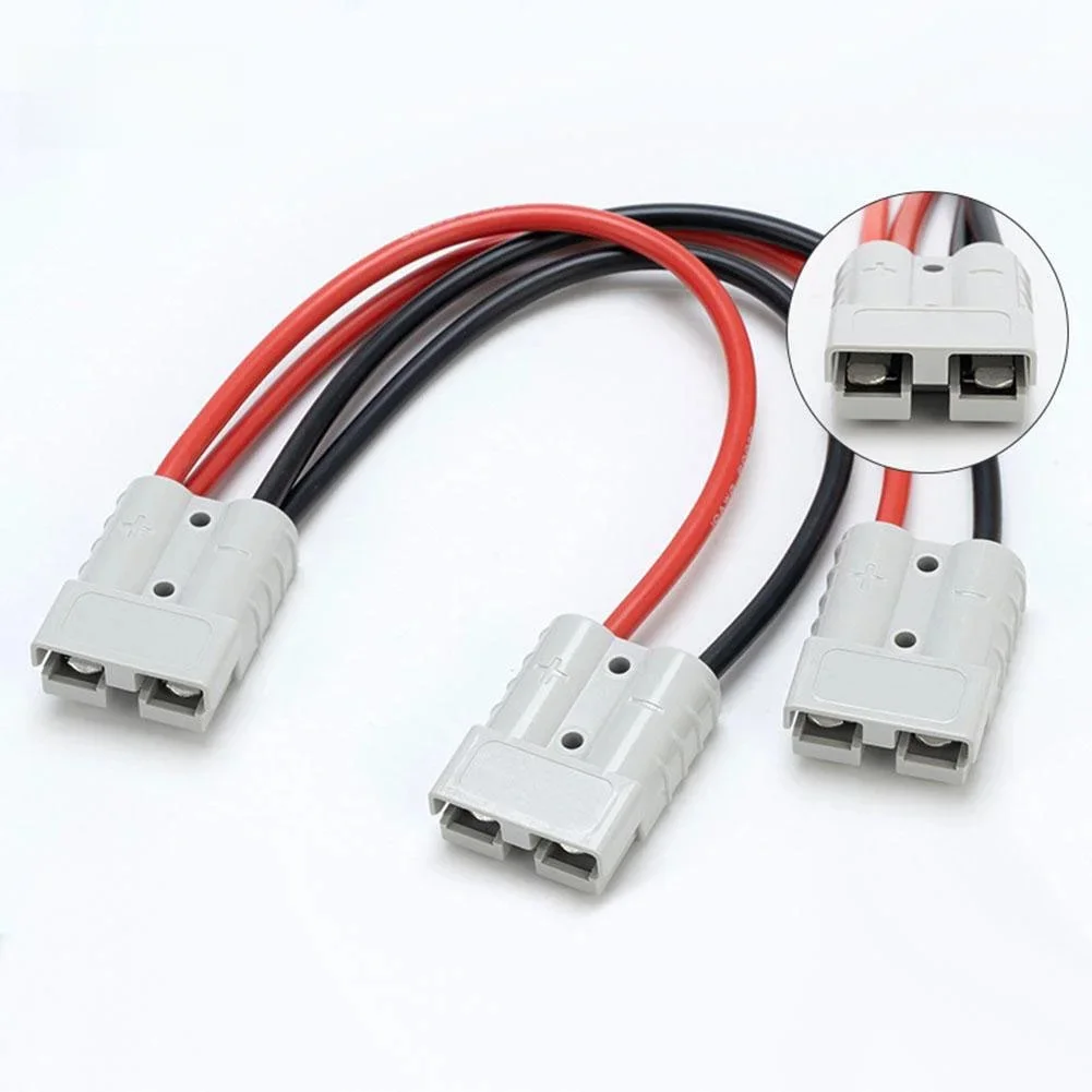 1 st Adapter 50A Voor Anderson Plug Connector Dubbele Y Adapter 4mm Auto Kabel 4 Vierkante Draden 30 cm Voor Heftrucks Stackers Voertuigen - afbeelding 2