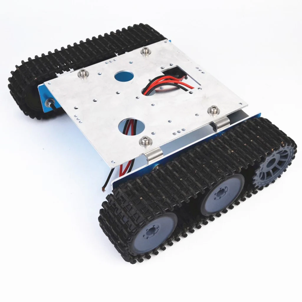 RC Tracked Robot Platform Aluminum Alloy Chassis with DC 9 for DIY Assembled Robot Science Toys Robot Tank Crawler Chassis Kit