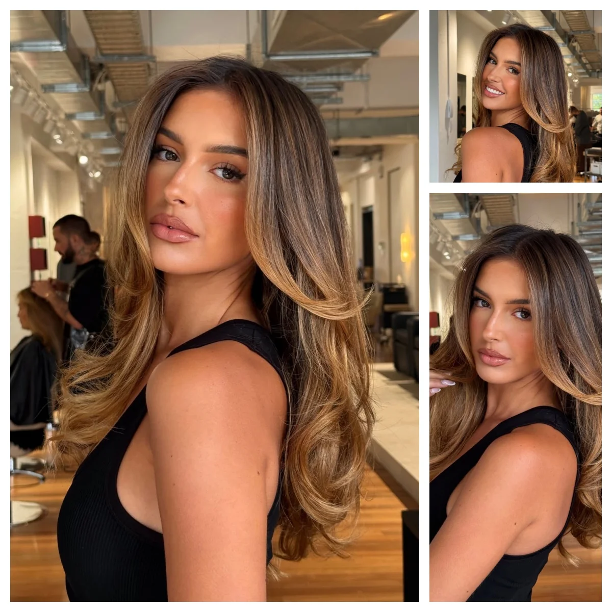 

Парик Lothoey Ombre Brown Blonde с кружевной передней частью, предварительно сформированный, с эффектом Body Wave, с коричневыми мелированиями, без клея