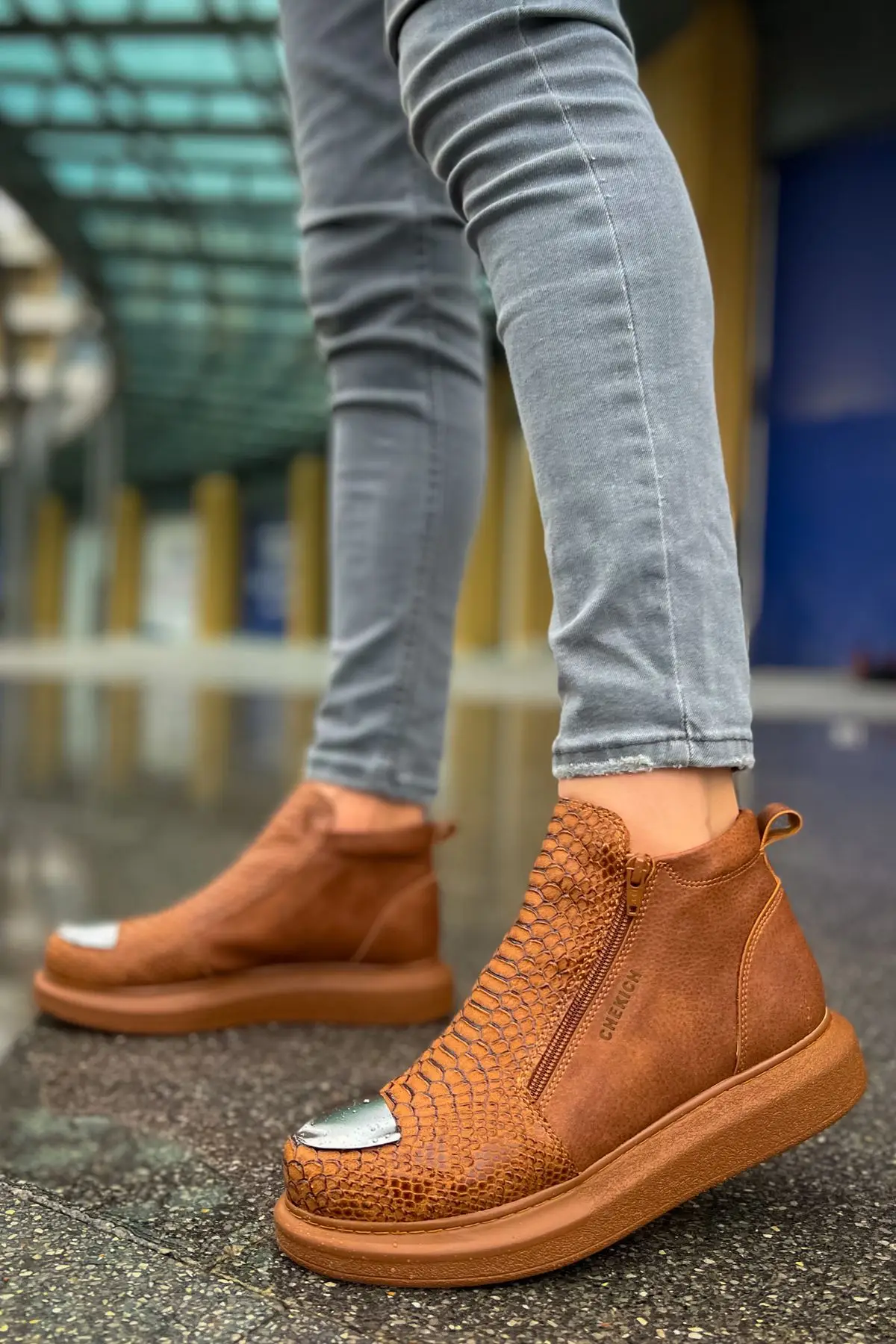 CHEKICH-botas impermeáveis para homens, sapatos diários masculinos, alta qualidade, marca original, tan TST, moda, CH133, 2024