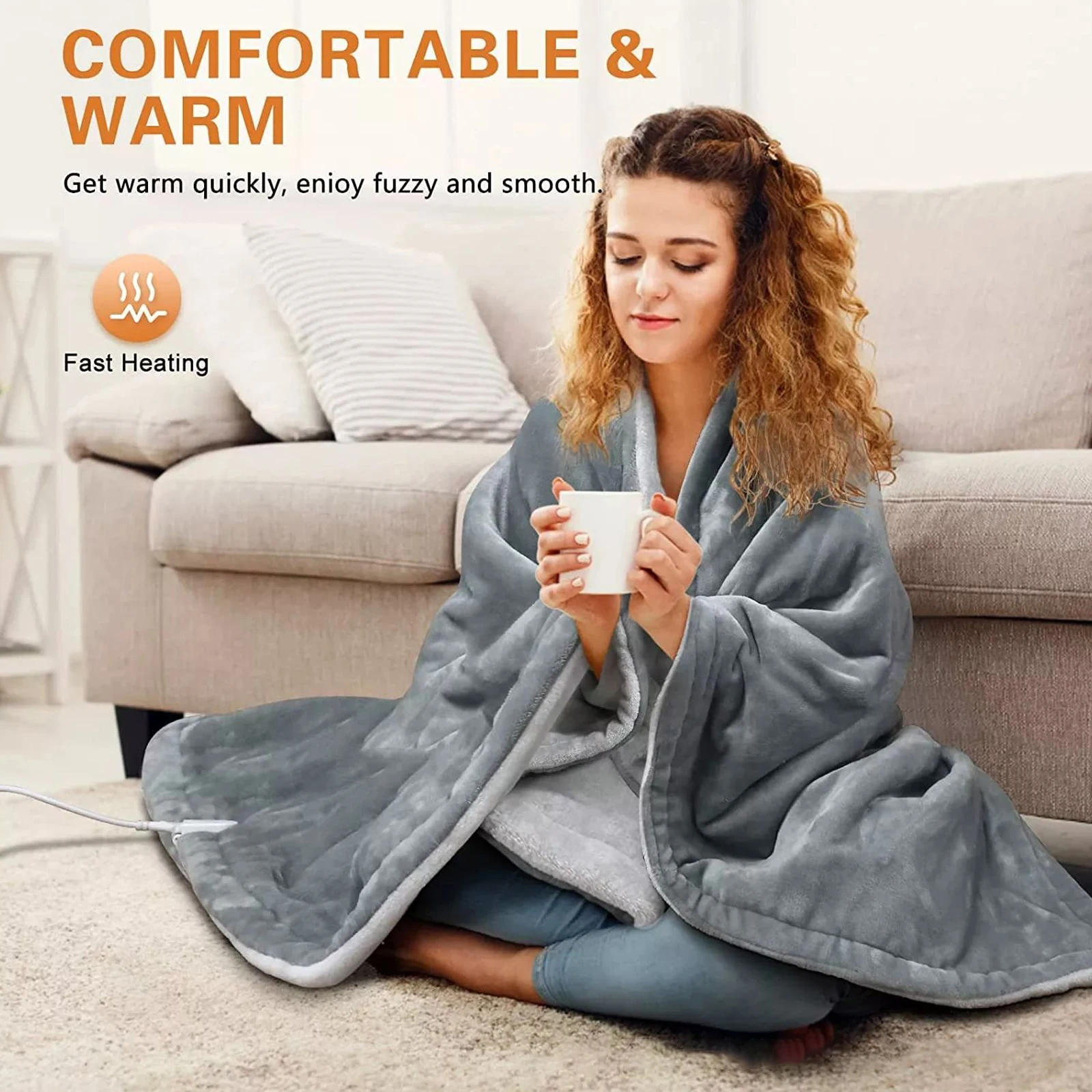 Winter Grey Euro electric blanket 150*130cm a self-closing electric blanket flannel electric blanket