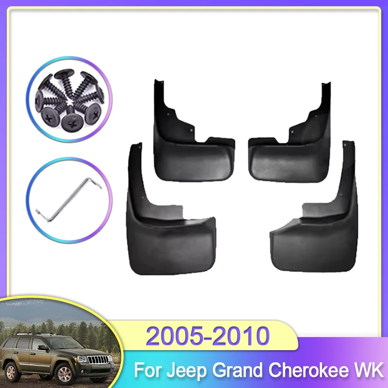 

Mud Flaps For Jeep Grand Cherokee WK 2005 2006 2007 2008 2009 2010 Front & Rear Mud Flaps Splash Guards Mudguards Accessories