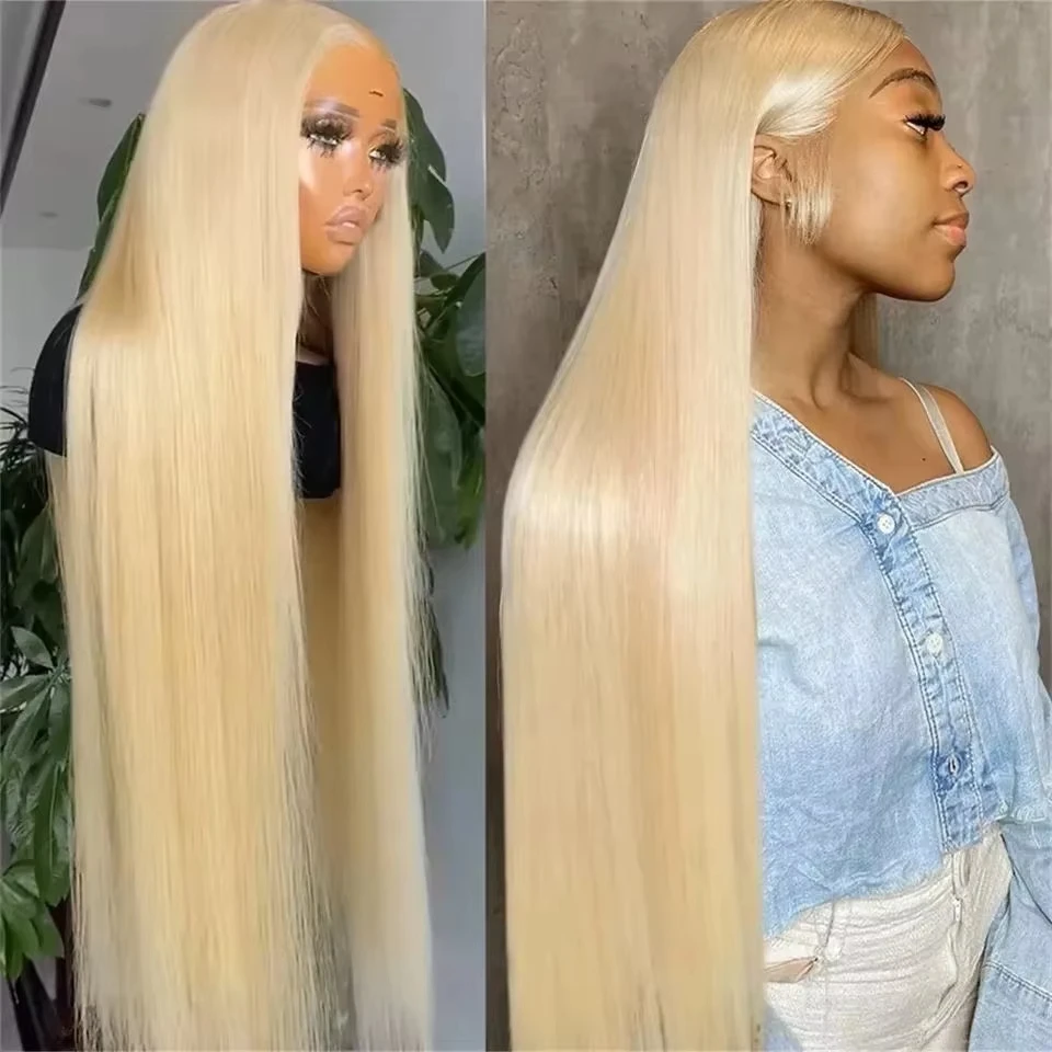 

200 250 Density 613 Honey Blonde 13x4 Lace Front Human Hair Wigs Brazilian Bone Straight 13x6 HD Transparent Lace Frontal Wig