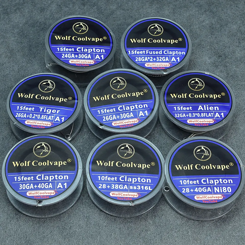 10/15 Chân A1/NI80/SS316L Ngoài Hành Tinh Hợp Nhất Clapton Dây Hổ Cuộn Dây Cho Làm Nóng Dây Taifun Gt5 rta Coilturd Một RDA QP KALI V2 RDA