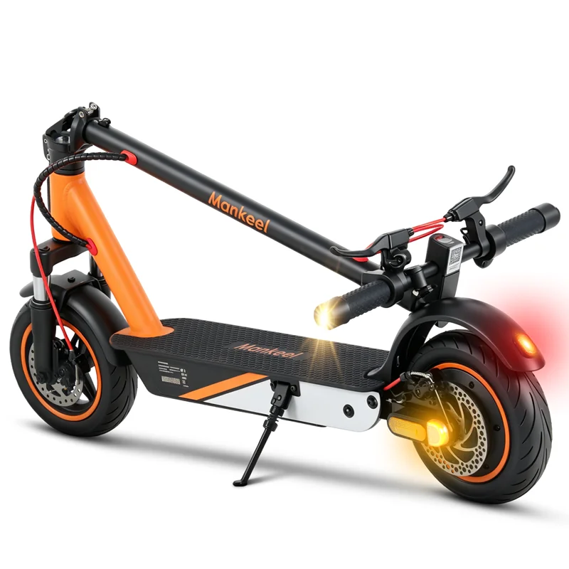 Monopattino elettrico Mankeel MK086 800W, autonomia 45 km, 48V 10.4Ah, doppio ammortizzatore, APP intelligente, pieghevole, ruote da 10 pollici.