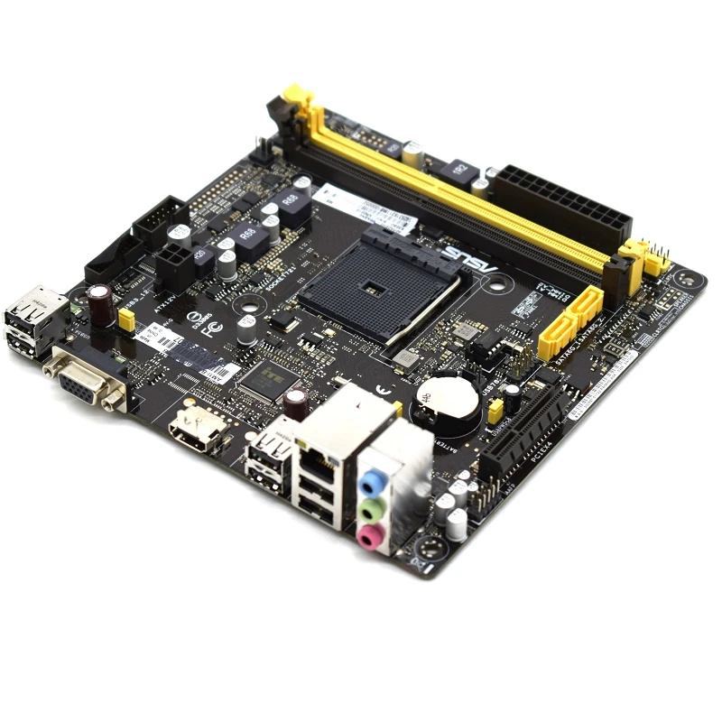 Imagem -05 - Asus-mini Itx Motherboard Grupo Am1i-b K30bd dp Ddr3 Amd A320 Pci-e 3.0 Sata2 Usb 2.0 17x17cm Escritório