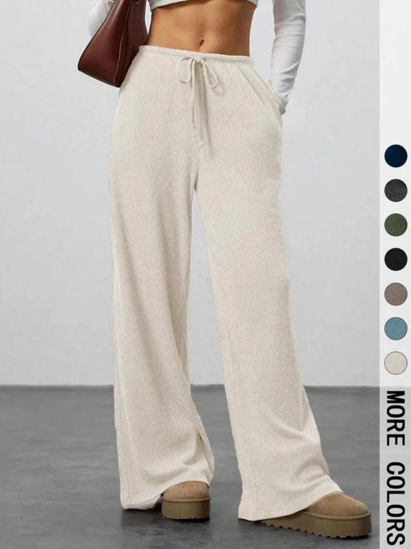 

High Waist Comfortable Wide Leg Casual Jogging Pants, Versatile Athletic Trousers for Relaxed Fit, Ideal for Everyday Wear