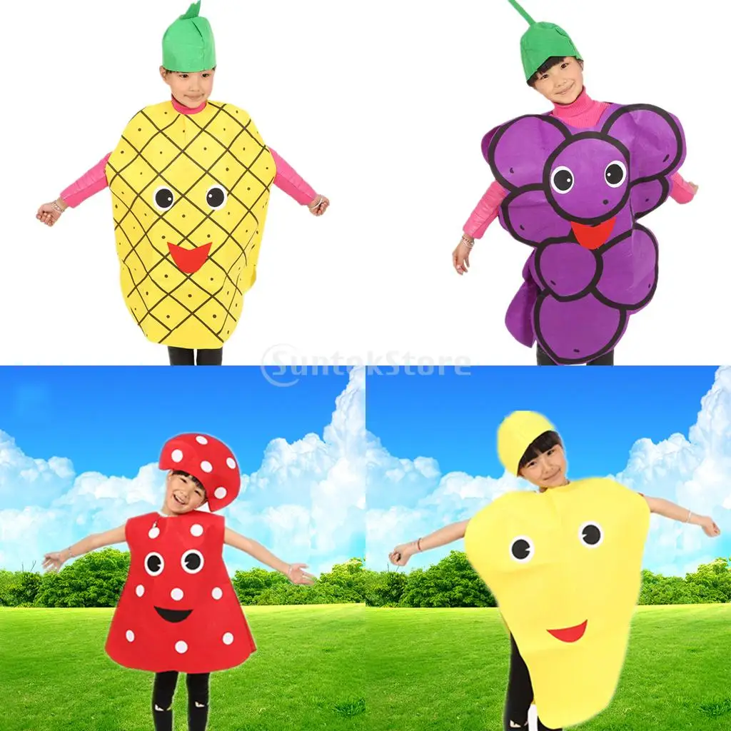 어린이 옥수수 의상, 부직포 야채 복장, 파티 멋진 드레스