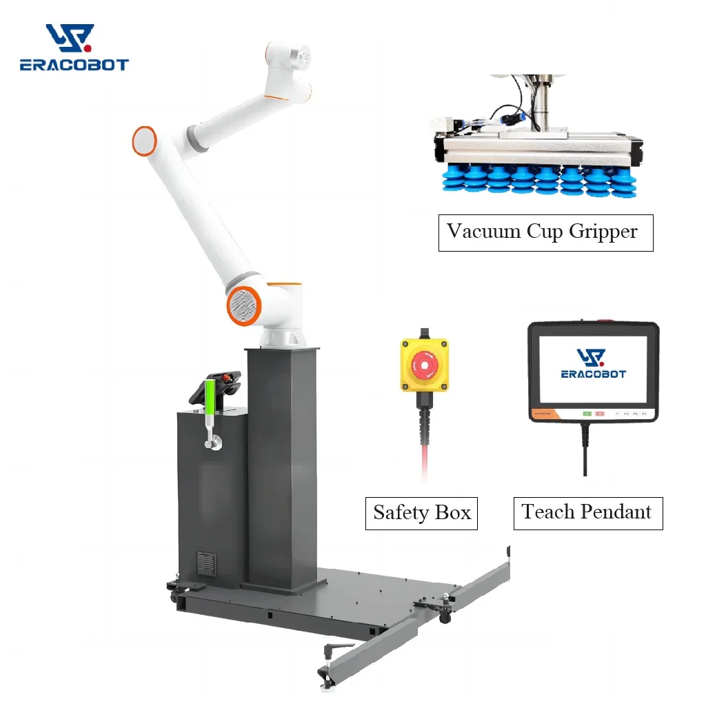 Carton palletizer 20kg ERA cobot automatic robotic industrial collaborative palletizing robot pick and place