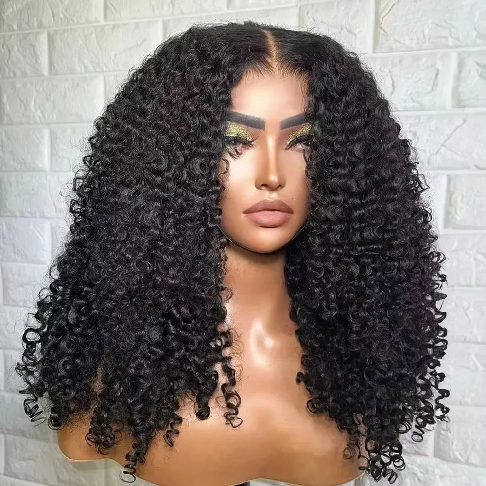 

Kinky Curly Wig Bob 13x6 HD Lace Frontal Wigs Human Hair Peruvian Remy Deep Wave 6x6 Closure Glueless Water Wave For Black Woman