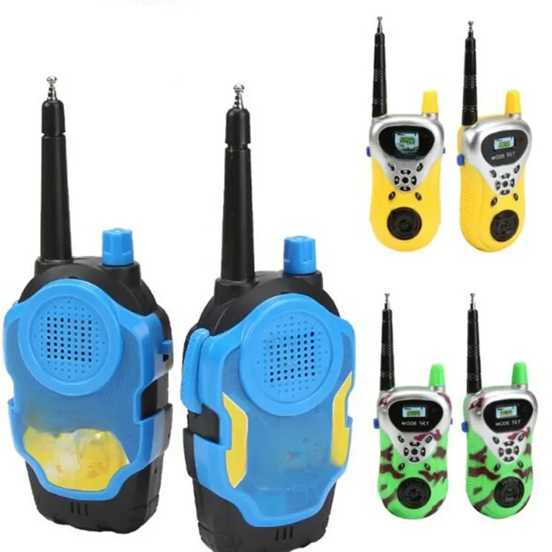 2 pièces/ensemble talkie-walkie 50M Mini 2Ch Radio téléphone pour enfants Portable enfants en plein air Interphone jouets