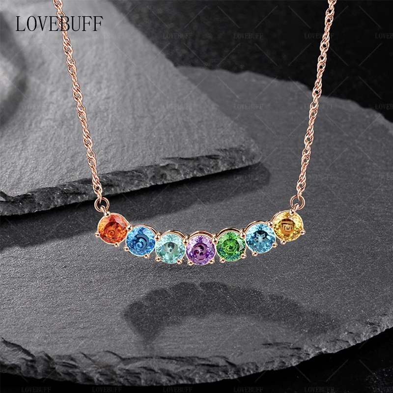 LOVEBUFF Genshin Impact 7 Elements Anemo Geo Electro Dendro Cryo Hydro Pyro Vision Inspired Necklace