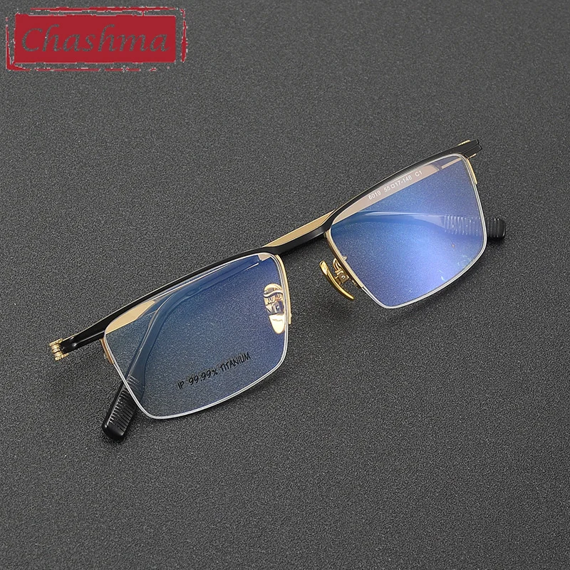 Chashma Prescription Glasses Men Top Quality Pure Titanium Eyeglasses Frames Optical Women Eyewear for Recipe Lenses Spectacles