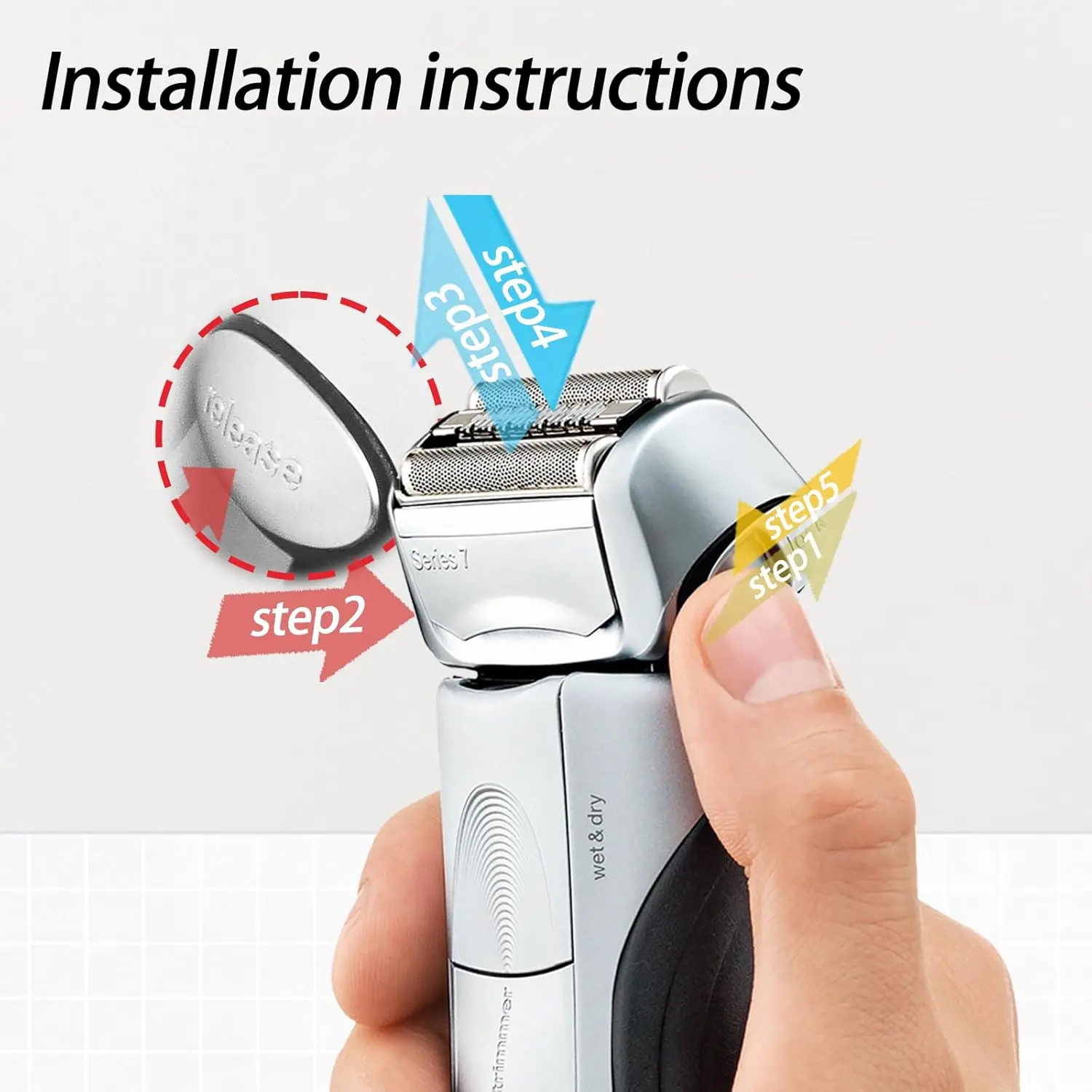 LISI 70S رأس بديل مناسب لسلسلة براون 7 S7 720cc 750cc 760cc 790cc 799 797 رؤوس استبدال ماكينة الحلاقة والقطع