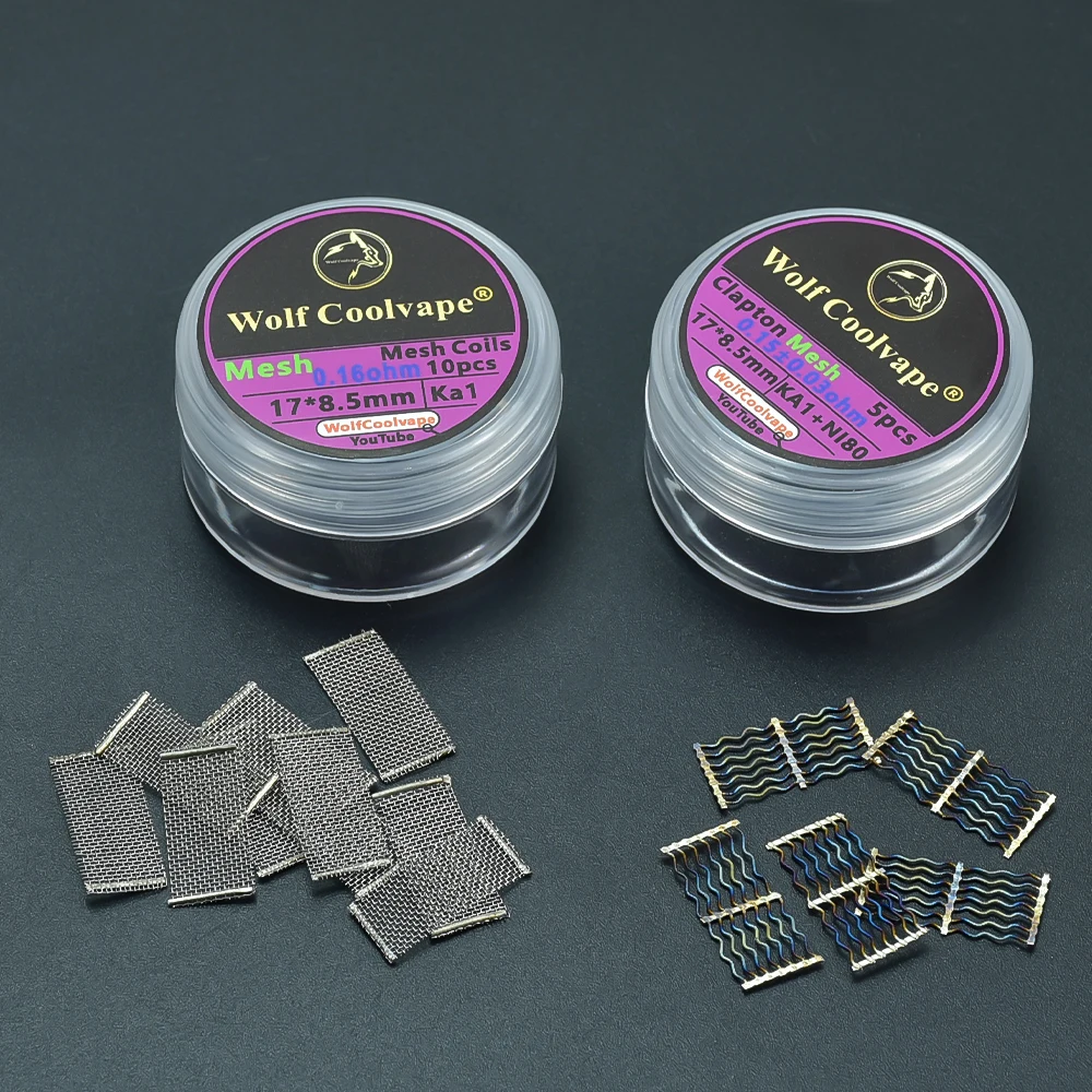 wolf coolvape nexmesh Coil Ni80 KA1+NI80 clapton Mesh 0.15ohm KA1 0.16ohm Clapton 17*8.5mm coils for Profile RDTA /1.5 RDA