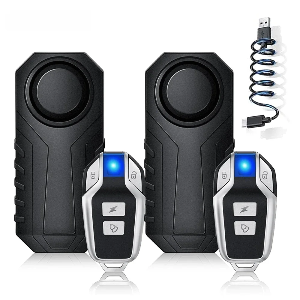 AliExpress UK Hollarm Wireless Bicycle Vibration Alarm Rechargeable Waterproof Motorcycle Bike Alarms Remote Control Anti Lost Security Sensor