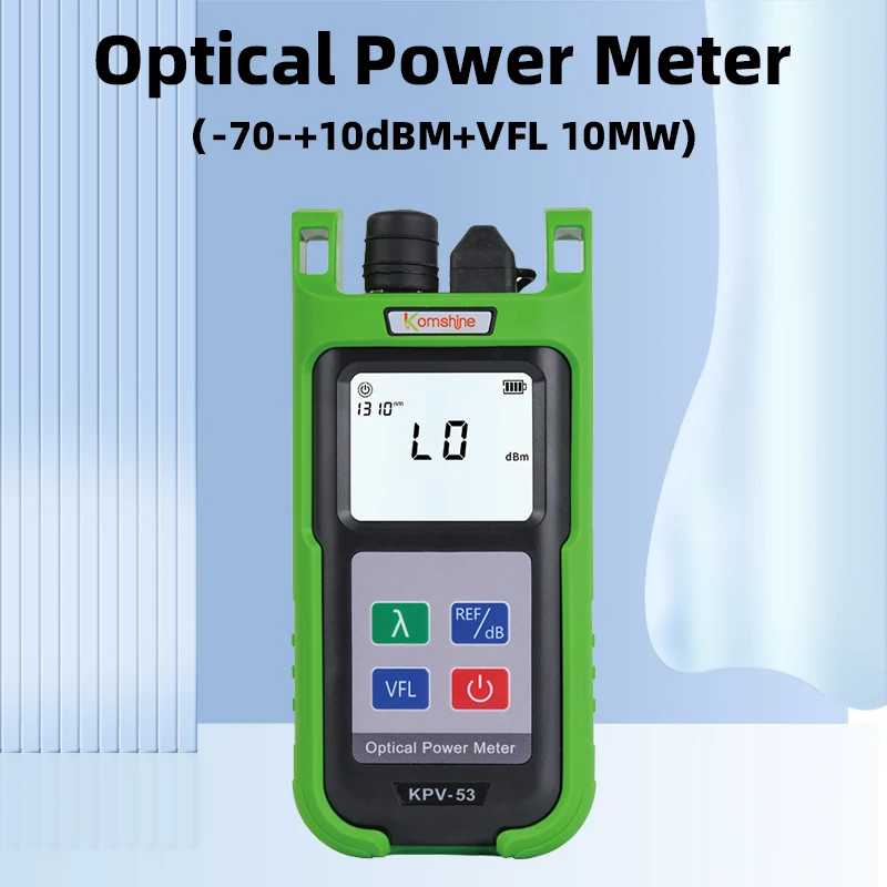 

Komshine-Optical Power Meter, KPV-53, 70-+ 10dBm + Visual Fault Locator, 10MW OPM VFL, 2 in 1 Fiber Equipment, FTTH Tool Tester