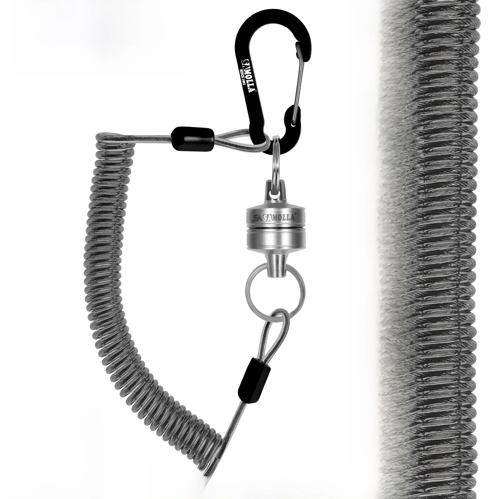 Support de libération de filet magnétique avec lanière enroulée, outils de pêche à la mouche, mousqueton à aimant puissant, boucle rapide, accessoires de corde Anti-chute