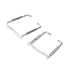 2Pcs Silver Metal 4/4 Violin Chinrest Clamp Screw Violin Durable Fastener Musical Instrument Replacement Accessory Parts