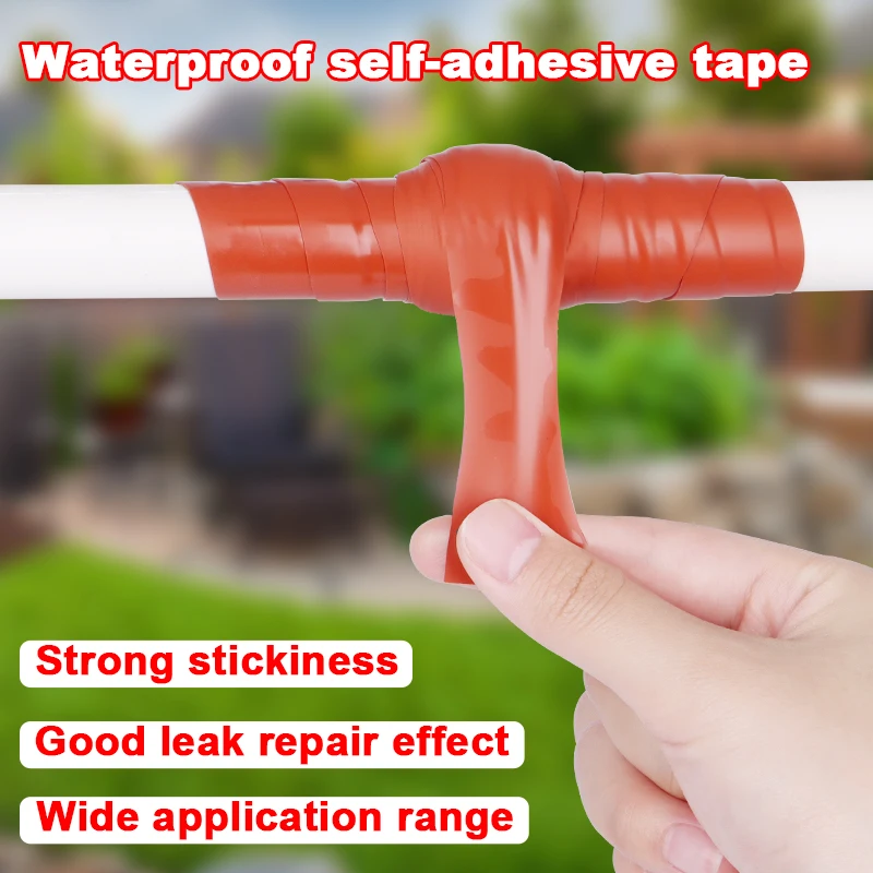 

Waterproof Tape Outdoor Garden Leakage Hose Water Bonding Pipe Adhesive Repair Stop Leak Seal Repair Insulating Tape for Pipes