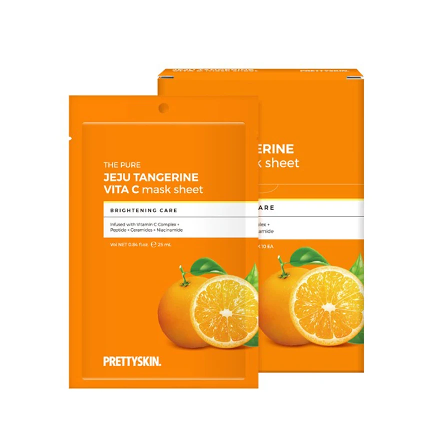 Pretty Skin the pure Jeju Citrus Vita C mask sheet 25ml 10 sheets