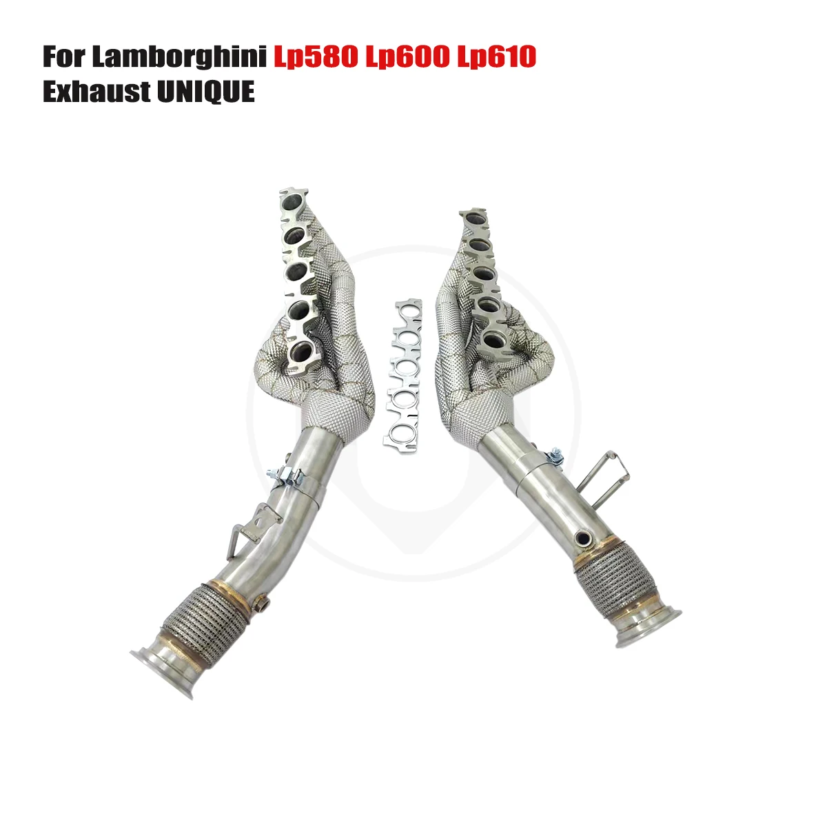 UNIQUE manifold downpipe For 2014-2017 Lamborghini Lp580 Lp600 Lp610 v10 5.2L Equal Length SS304 exhaust manifold With insulato