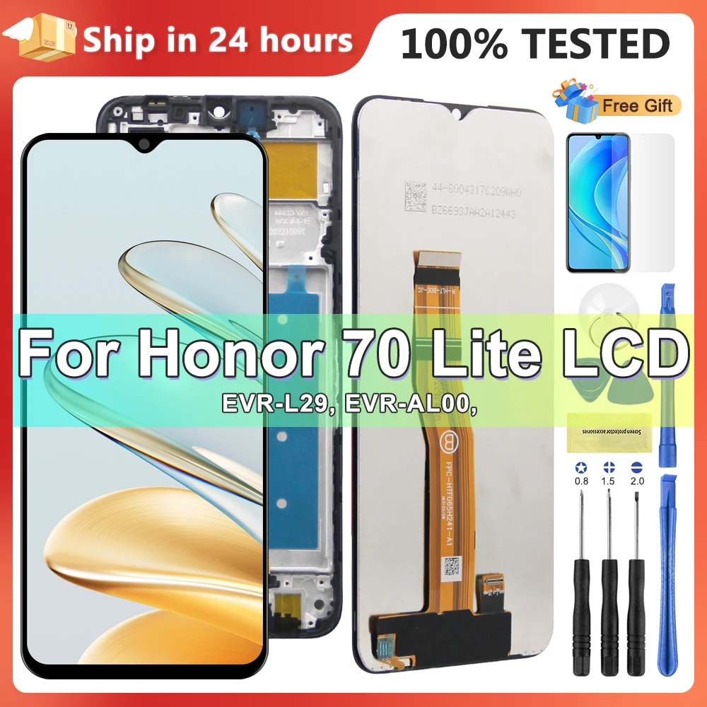 For Huawei Honor 70 Lite LCD RBN-NX1 Display Touch Screen Digitizer Assembly For Honor70Lite Display Replacement with Frame