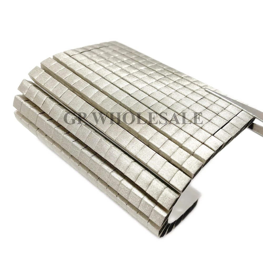 200Pcs 6x6x7mm Conductive Fabric Over Foam Pad EMI Shielding Gasket Block Tape Single Sided Adhesive Anti Static ESD Laptop