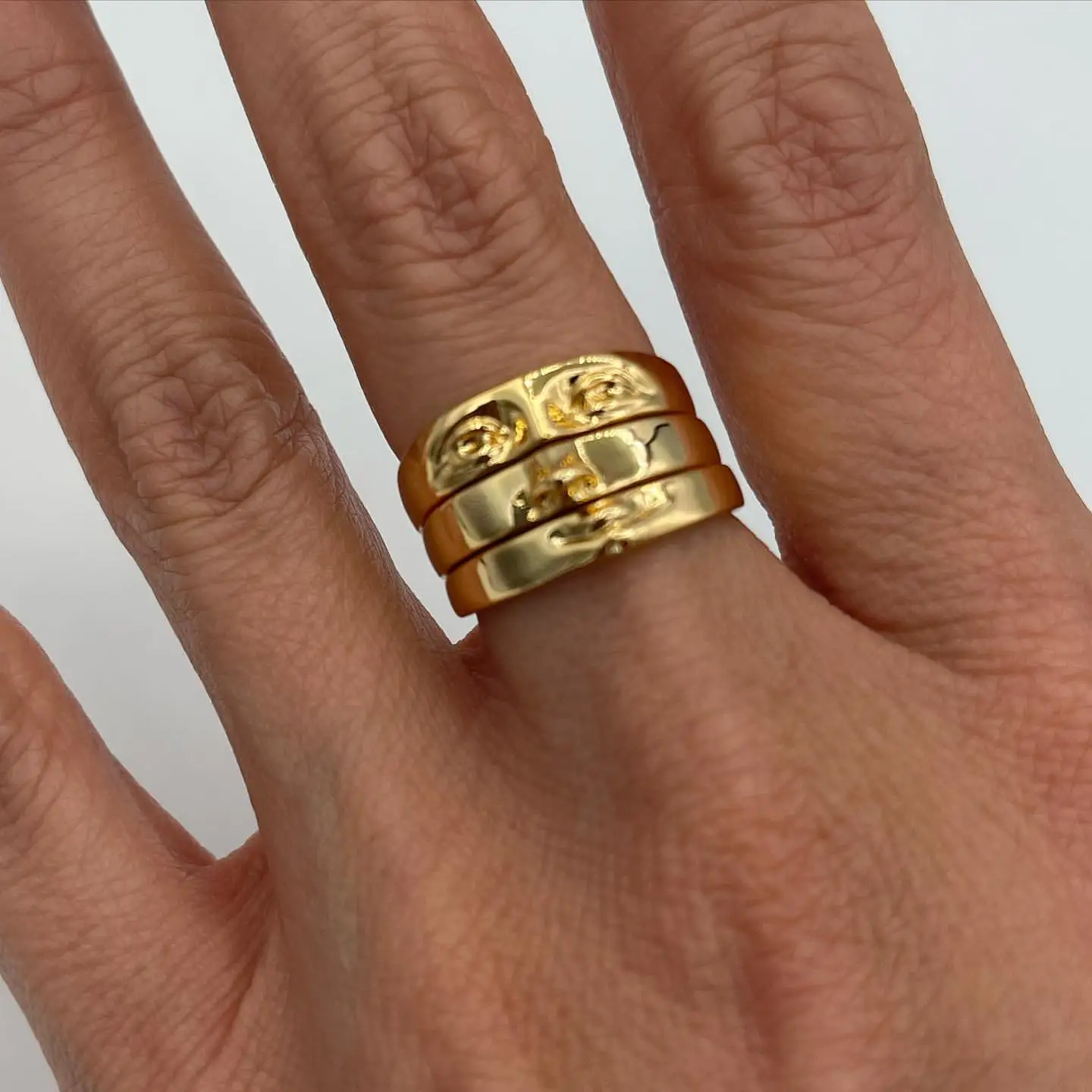 3pcs/set Vintage Gothic Portrait  Rings For Women 2022 Trend Stainless Steel Ring Wedding Couple Aesthetic Jewelry Anillos image 2