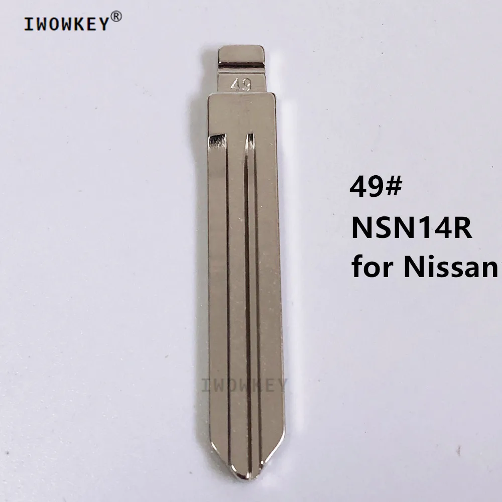 

10pcs/lot #49 Metal Blank Uncut Flip KD VVDI Remote Key Blade NSN14 Right Blade for Nissan New 2014 Models