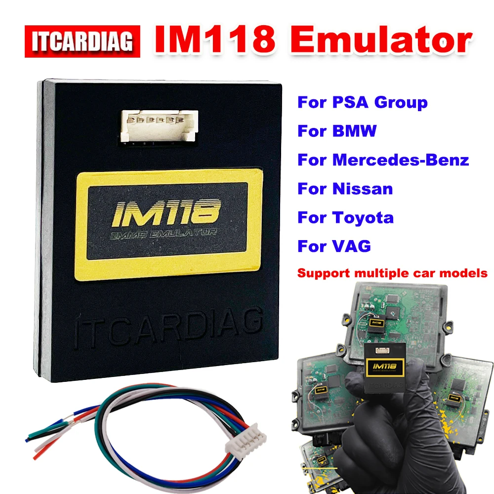 ITCARDIAG IM118 IMMO Off Emulator (K-LINE/CANBUS CAR) For PSA Group For BMW For Mercedes-Benz For VAG Immobiliser/ESL/ELV/Airbag