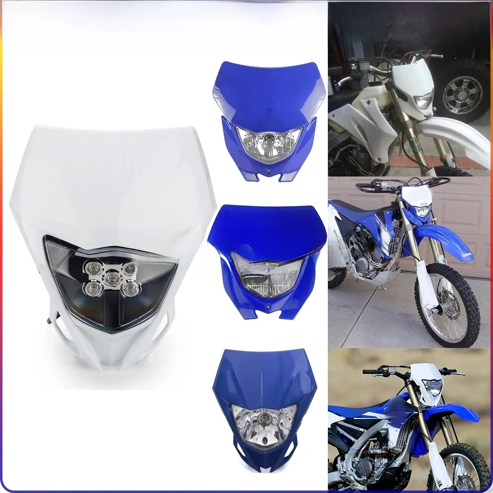 AliExpress papanda Enduro Headlight LED Bulb Dual Sport MX Dirt Bike Lighting For Yamaha WR250R WR250F WR250X WR450 WR125 WR400 WR426 WR500 WR450F