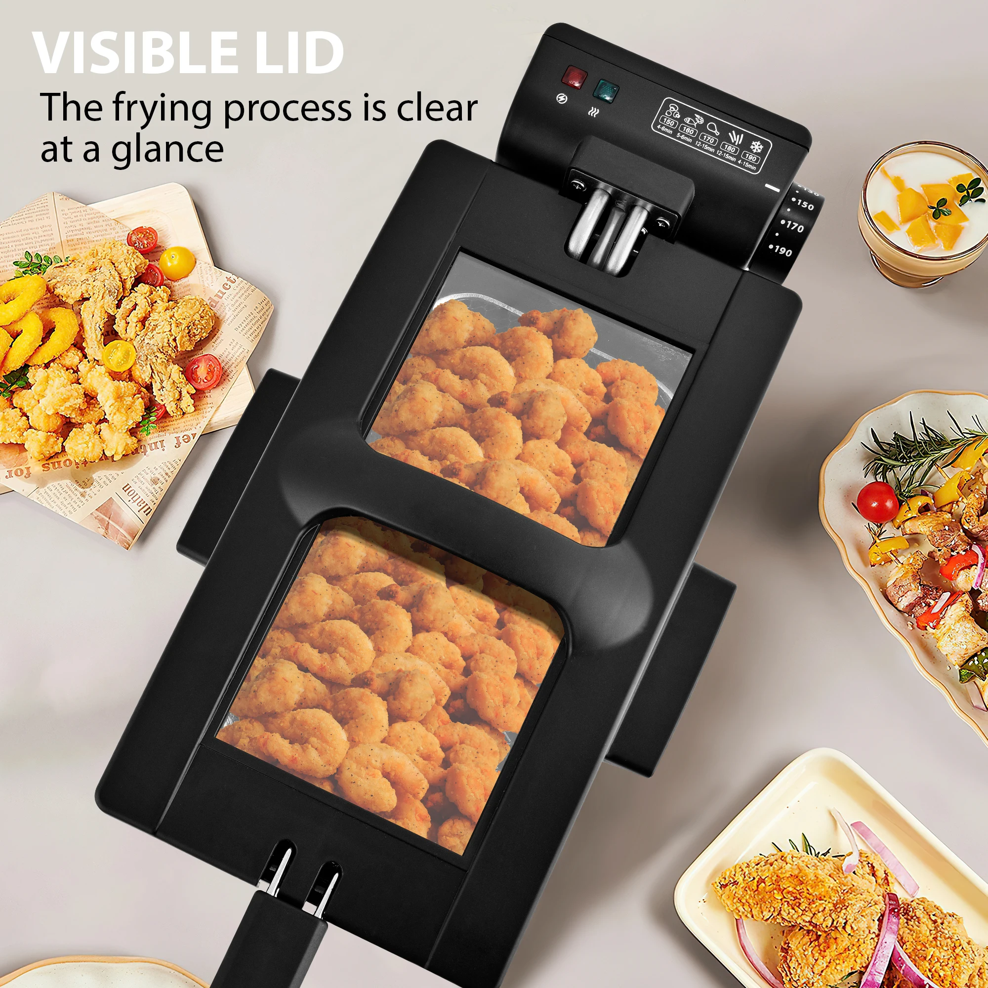 3L Paslanmaz Çelik Elektrikli  - Countertop Deep Fryer With Timer incelemesi ve fiyatı
