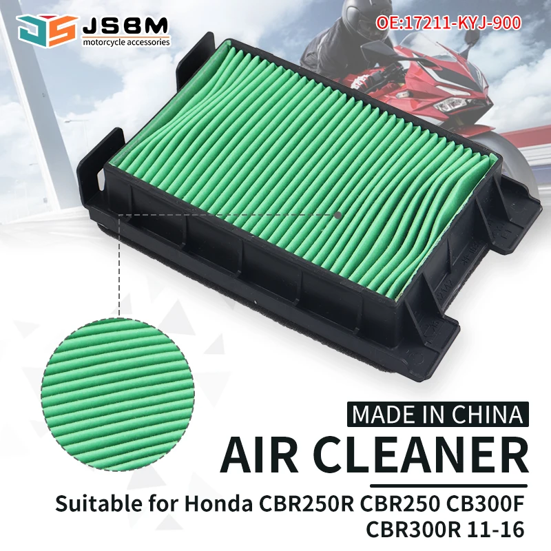 

JSBM Motorcycle Air Filter Intake Cleaner Replacement For Honda CBR250R CBR 250 300R CB300F CBR300R 2011 2012 2013 2015 2016