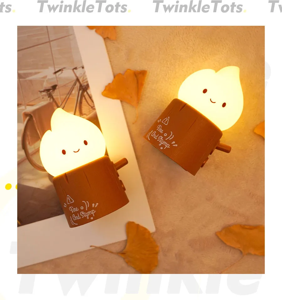 Flame Candle Night Lights USB Rechargeable Lighting Creative Bedside Room Decoration LED Lamp