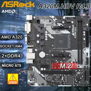 ASROCK A320M-DGS Motherboard Support AMD Ryzen 5 5600 5700X3D DDR4  3200+(OC) NVME M.2 Interface PCIe 3.0 AM4 Motherboard - AliExpress 7