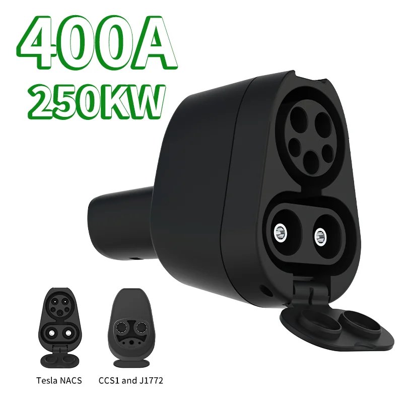 테슬라 어댑터용 2 in 1 CCS1 & J1772 250KW 모델 Y/3/S/X/사이버트럭 초고속 CCS1 충전 어댑터 EV 충전소 썸네일 7